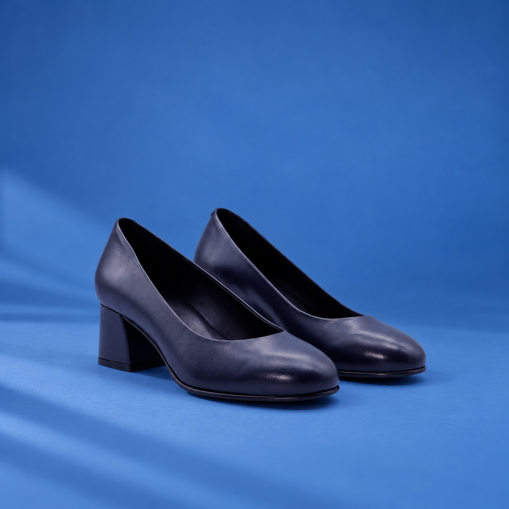 Stewardessen pumps Comet - Blauw (lage hak)