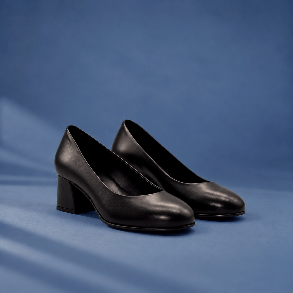 Stewardessen pumps Comet - Zwart (lage hak)